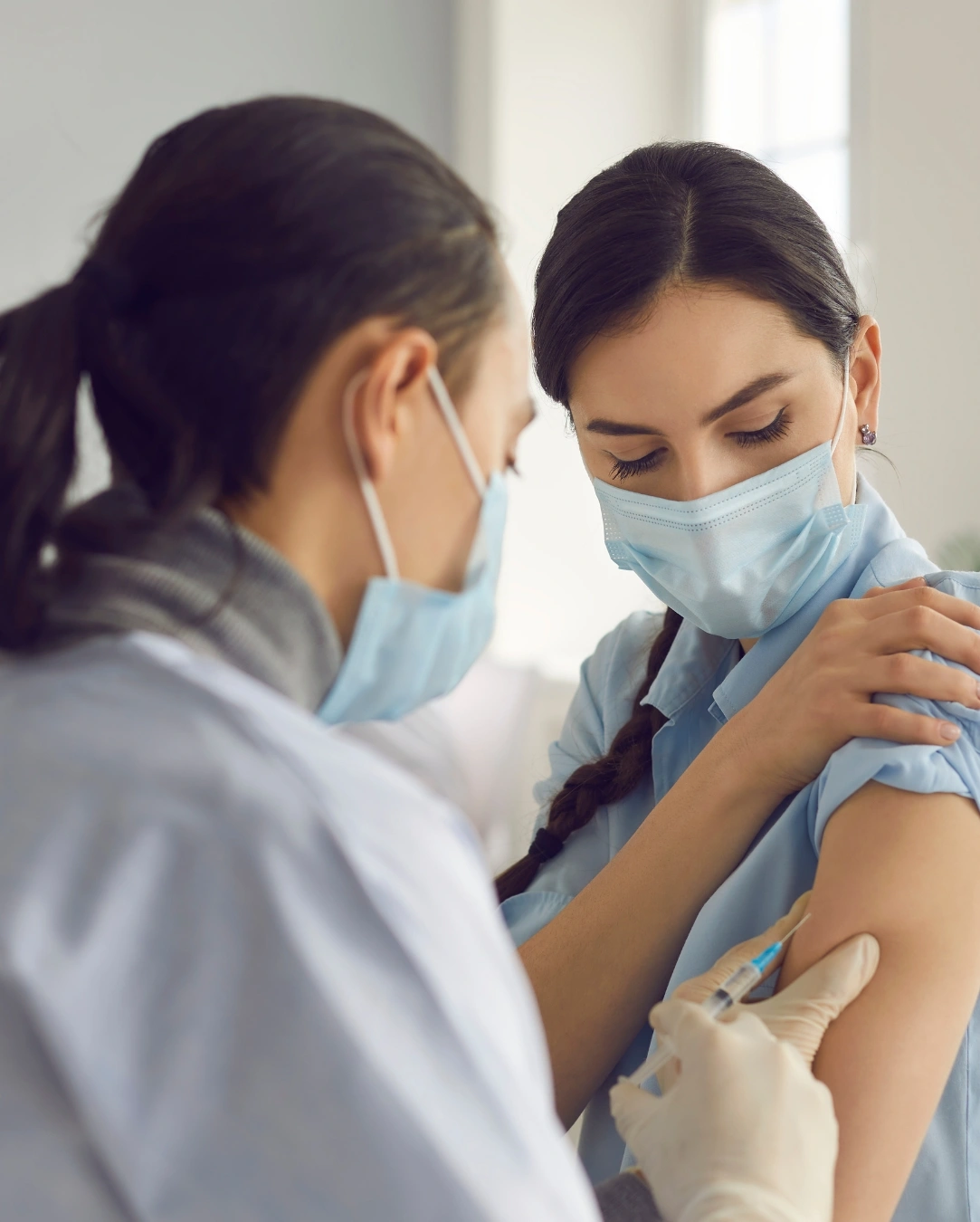 woman getting an injections